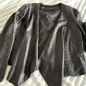 black embossed jacket